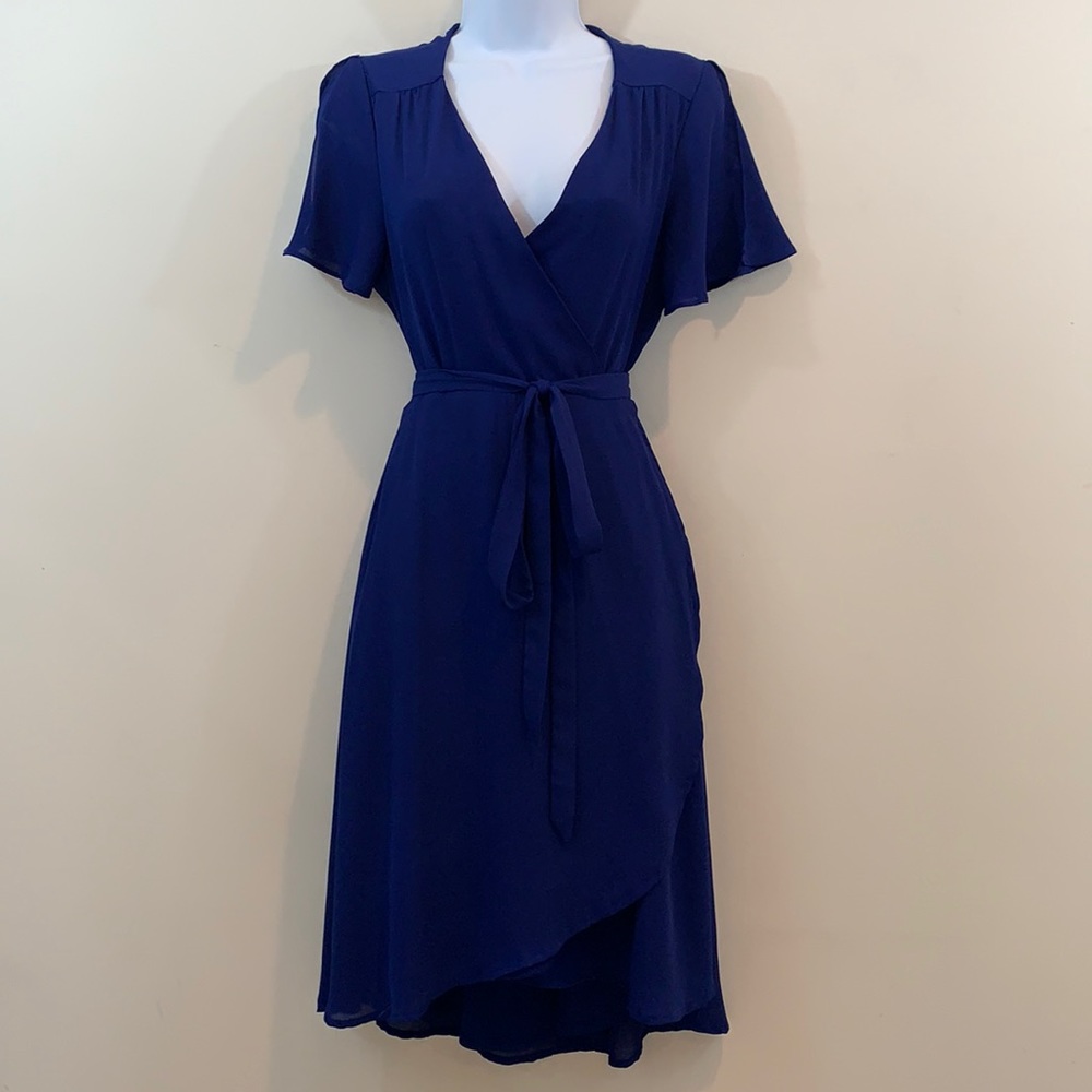 Lulus Open Shoulder V-Neck Wrap Dress  Size S